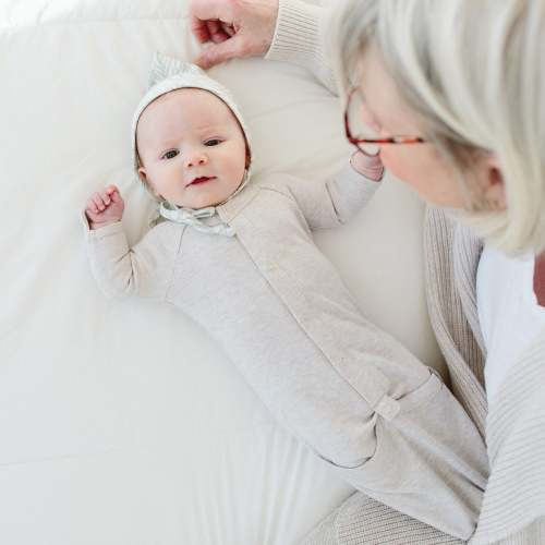 GOWNS | STORM GRAY| 0-3 MONTHS