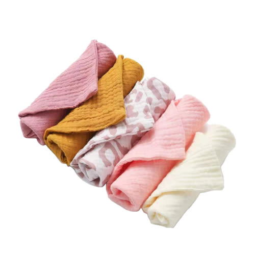 Muslin Cloth Feeding Bib Burp Cloth Saliva Towel for Newborn Infants Boys Girls