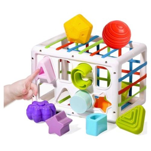 Baby Shape Sorter Toys for 1 Year Old, Upgrade Baby Montessori Toy and Developmental Sensory Toys 12-24 Months, Boys Girls Gifts, Preschool Learning Fine Motor Skills