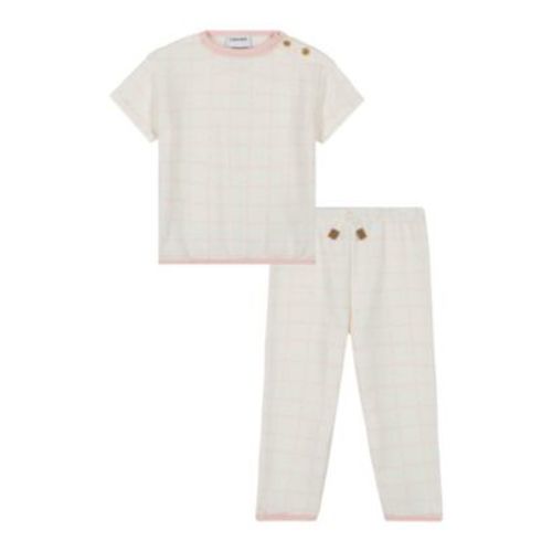 Baby Girls Logo Print French Terry Tee and Pants, 2-Piece Set