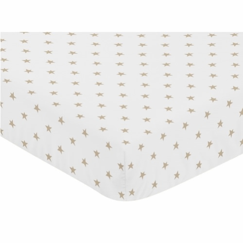 Celestial Pink and Gold Collection Crib Sheet - Gold Star Print