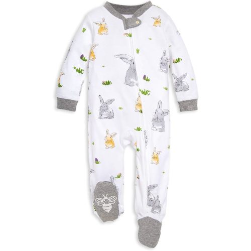 Burt's Bees Baby Boys' Sleep and Play Pjs, 100% Organic Cotton One-piece Zip Front Romper Jumpsuit Pajamas