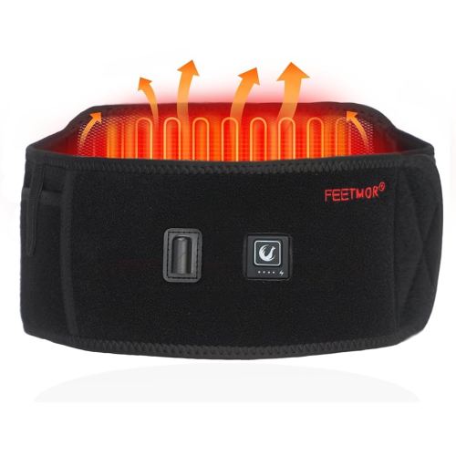 Heated Waist Belt - Cordless Heating Pad for Back Pain Relief Lower Back Electrical Heating Rechargeable Battery Powered