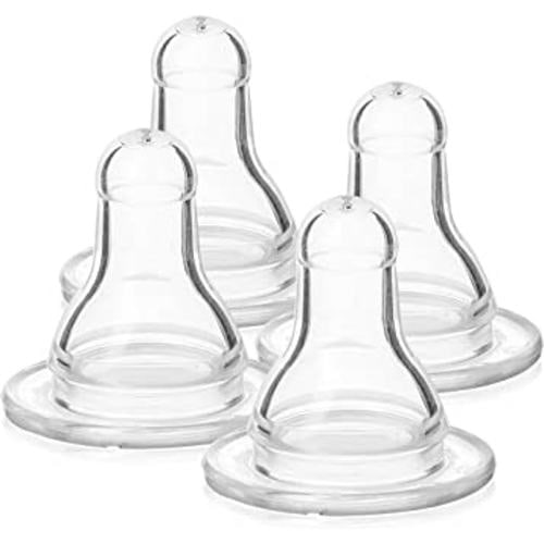 Evenflo 4 Pack Classic Silicone Nipple, Medium Flow (3-6 months)