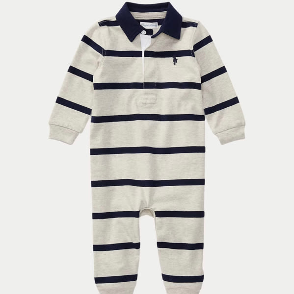 Striped Cotton Rugby Coverall | Ralph Lauren
