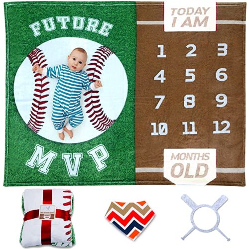 Baseball Monthly Milestone Blanket