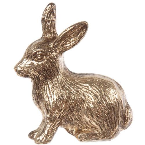Gold Bunny Metal Knob