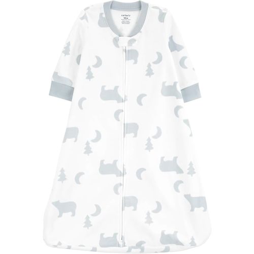 Carter's Unisex Baby Sleep Bag, (White/Blue Woodland, 6-9 Months)