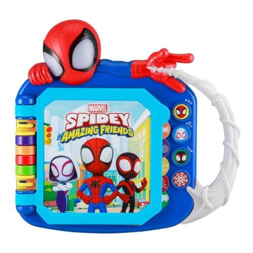 eKids Spidey and His Amazing Friends Interactive Book for Toddlers, Educational Toys for Kids – Blue (SA-247.EMV1)