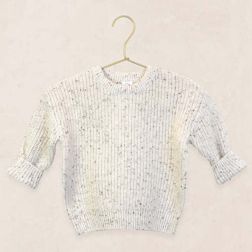 Knit Chunky Sweater - Cream Speckle