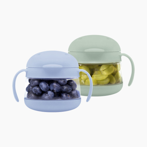 Ubbi Tweat Snack Containers (2 Pack) - Sage/Blue