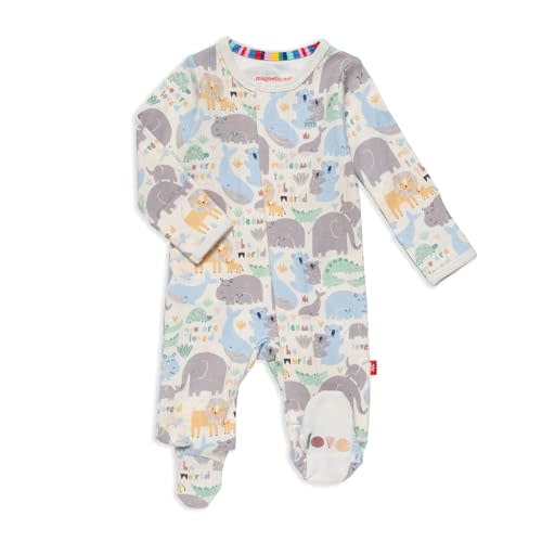 Magnetic Me 100% Organic Cotton Magnetic Baby Footie Pajamas | Super Soft Organic Cotton Fabric | Available in PRE - 24M