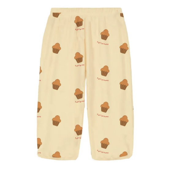 Porgy Brioches organic cotton fleece pants | Pale yellow
