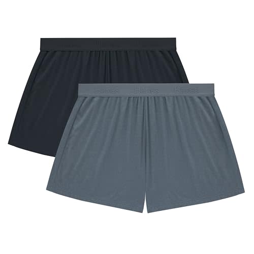 Hanes Women's Originals Sleep, 2-Pack, Comfywear Supersoft Lounge Shorts Pack, 3.25"