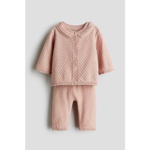 2-PIECE POINTELLE-KNIT COTTON SET