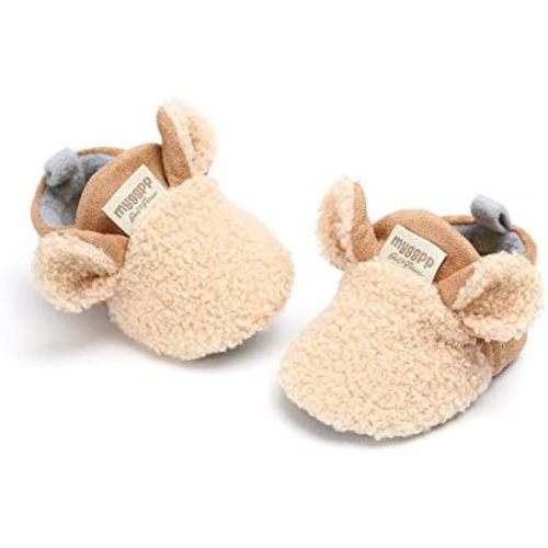 RVROVIC Baby Boys Girls Cozy Fleece Boots with Non Skid Bottom Warm Winter Socks Slippers