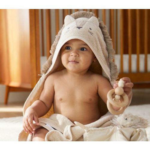 Yellow Lion - Baby Hooded Towel & Washcloth Set