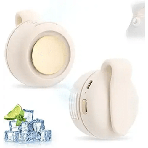 Small Clip Fan, Personal Waist Fans,Portable Silent Mini Bladeless Fan Clip On for Shirt ,Hands-Free Personal Clip Fans 3 Speeds,Clips on Waist Neck Fanes for Outdoor,Camping,Travel,Office (White)