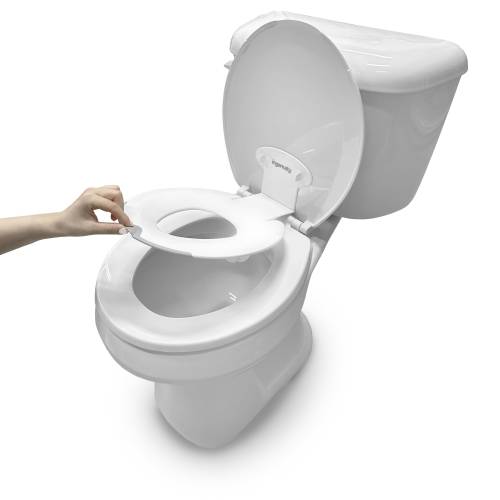 Ity by Ingenuity Flip & Sit Potty Seat, Potty Training Seat Attaches to Adult Toilet Seat - White