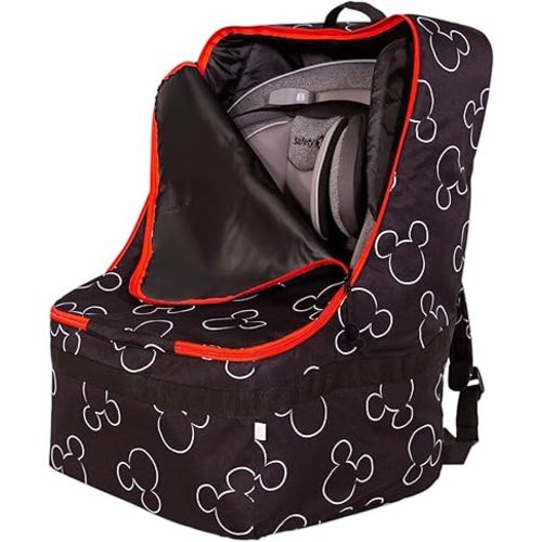 J.L. Childress Disney Baby Ultimate PREMIUM Backpack Padded Car Seat Travel Bag - Car Seat Gate Check Bag - Fits All Car Seats & Booster Seats - Mickey Mouse
