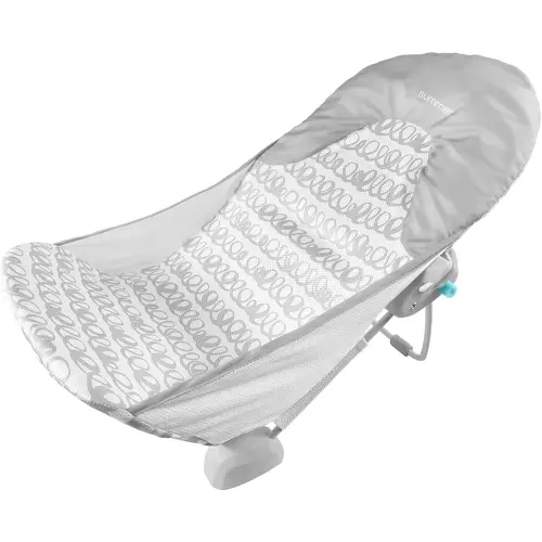 Summer by Ingenuity Foldaway 2-Position Baby Bath Seat, Adjustable Support for Sink or Bathtub, Ages 0-6 Months up to 20 Pounds, Machine-Washable Sling