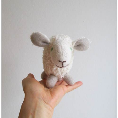 Small lamb toy, organic toy lamb, organic plush lamb, small stuffed lamb toy, small stuffed sheep
