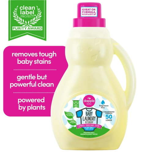 Dapple Baby Laundry Detergent, Fragrance-Free, 50 fl oz Bottle