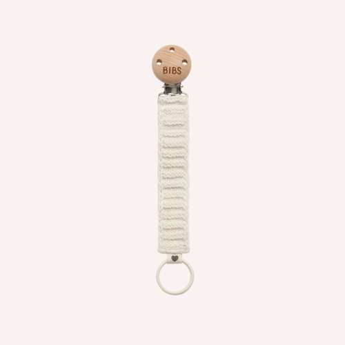Knitted Pacifier Clip - Ivory
