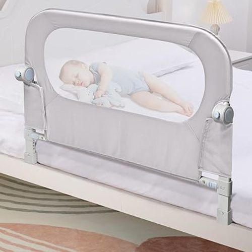 Baby Bed Rail Guard for Toddlers - 35.5" Toddler Bed Side Rails for Crib, Twin, Full, Queen Bunk Size Bed Swing Down Bedrail Extral Tall Child Safety Side Railing Guards for Kids