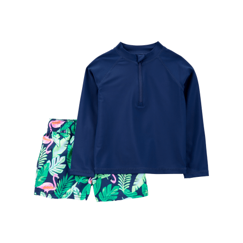Baby 2-Piece Tropical Flamingo Rashguard & Swim Trunk Set - Carter's | Carter's