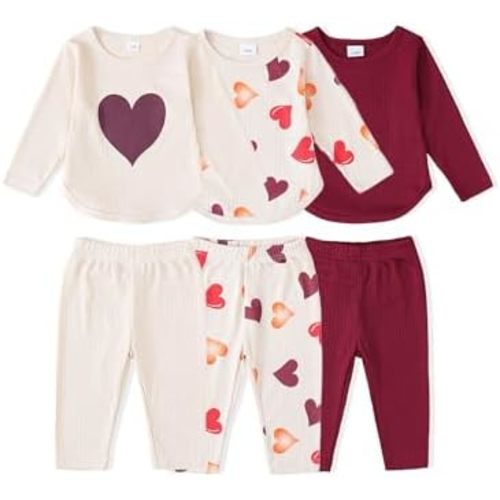 Mioglrie Baby Girl Clothes Toddler Fall Winter Outfits 6 Pcs Girl Clothes