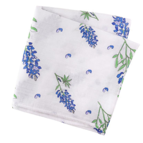Bluebonnets Baby Muslin Swaddle Blanket: Soft & Breathable – Little Hometown