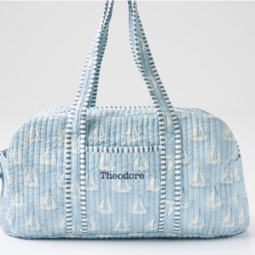 Block Print Duffle Bag