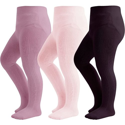 Baby Tights Toddler Cable Knit Leggings 2/3 Pack Cotton Seamless Stockings Pantyhose for Infants Toddlers