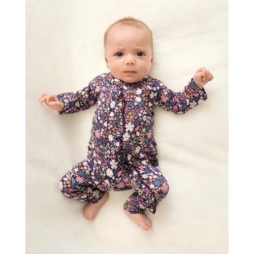 Little Sleepies Midnight Petals Ruffle Zippy - Midnight Petals Ruffle Zippy