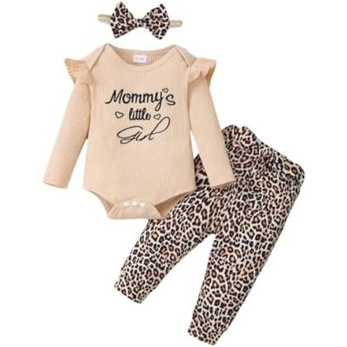 Newborn Baby Girl Clothes Baby Girl Fall Winter Outfits Mommys Little Girl Ruffle Romper Floral Pants Headband Sets