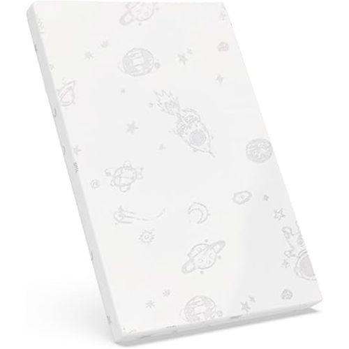 Dual-Sided Pack and Play Mattress Pad (38"x26"x1") with Waterproof, Breathable Bamboo Viscose Cover|Foldable Gel Memory Foam Playpen Mattress|Ideal Pack N Play Pad for Playards