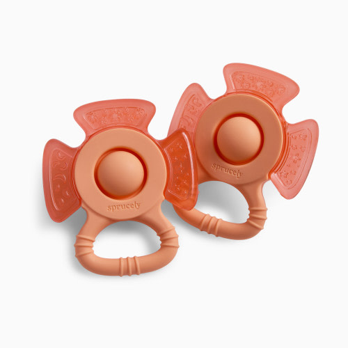 Sprucely Cooling Teether (2 Pack) - Cantaloupe
