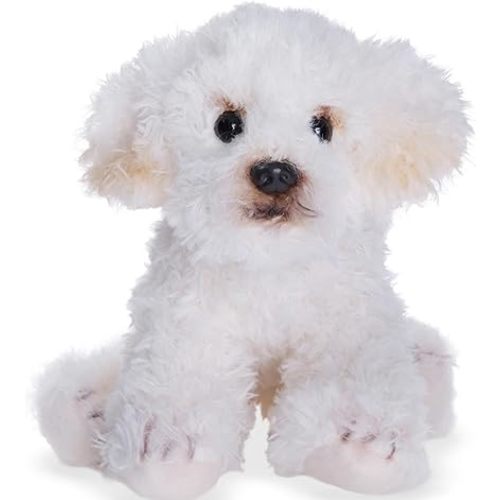 Bearington White Dog 6.5 Inch Dog Stuffed Animals - Dog Plush - Poodle Stuffed Animal Labradoodle Stuffed Animal
