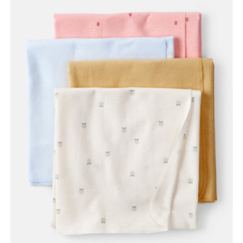 Baby 4-Pack Fruit Print Receiving Blankets