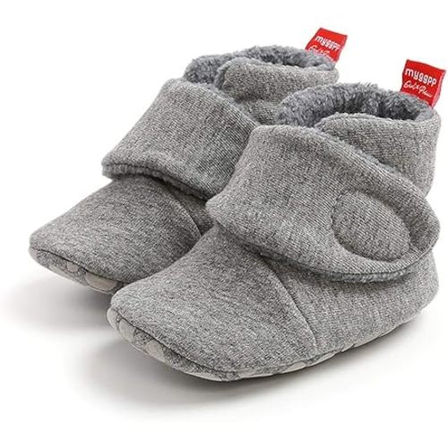 Baby Winter Warm Booties Newborn Boys Girls Soft Fleece Boots Non Slip Sole First Walker Shoes Unisex Infant Snow Slipper Socks 6-12 Months B Dark Grey : Amazon.ca: Clothing, Shoes & Accessories
