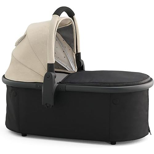 Mockingbird Bassinet - Compatible Single and Single-to-Double Strollers - Newborn Lie-Flat and Overnight Sleep Solution - Mattress, Sheet Included - Oat
