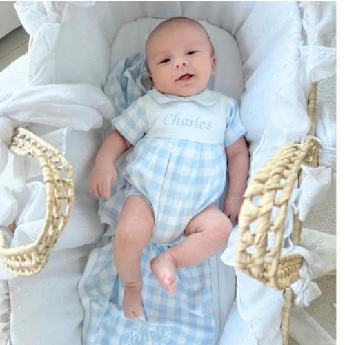 BOYS GINGHAM COLLARED BUBBLE – Caprilina