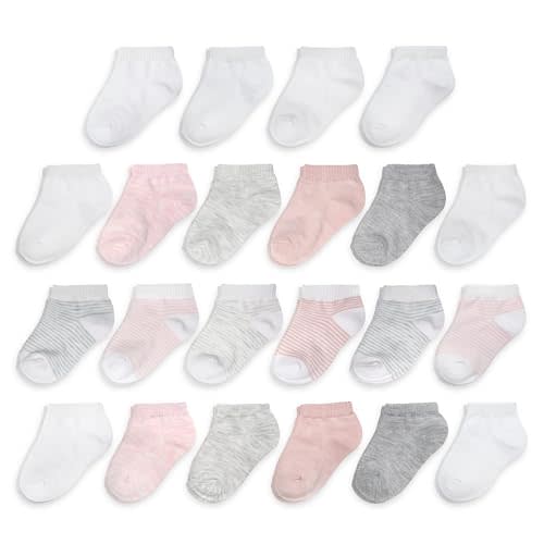 Fruit of the Loom Baby 22-Pack Grow & Fit Flex Zones Low Cut Stretch Socks - Unisex, Girls, Boys