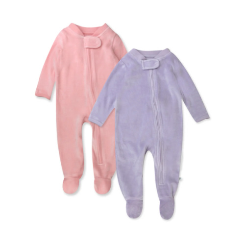 2-Pack Organic Cotton Velour Sleep & Plays | Honest Baby Clothing