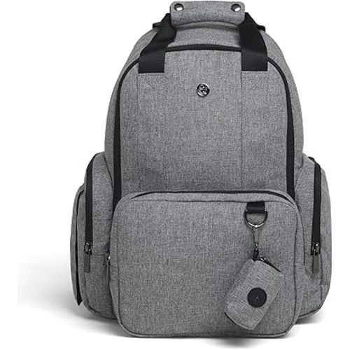 Huggies Signature Hug Pack Diaper Backpack, Dark Grey Heather, O/S