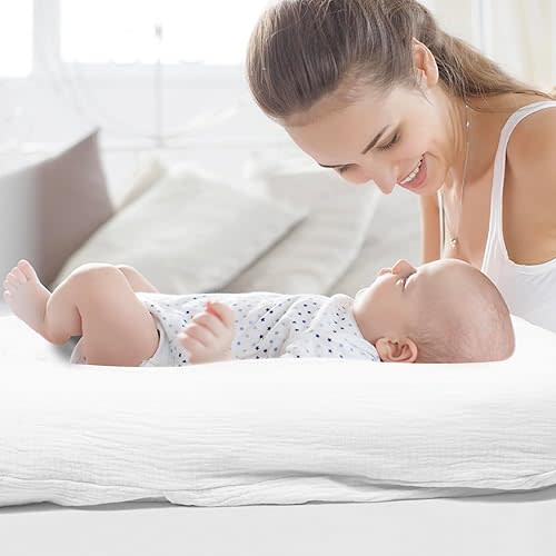 Baby Lounger - Baby Lounger for Newborn, Breathable & Soft Baby Nest Cover for Baby 0-12 Months, Baby Essentials Gifts, Portable Infant Lounger, Baby Snuggle Lounger Me(Natural)