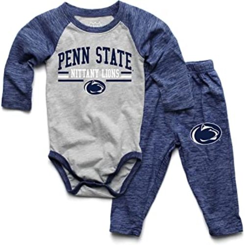 Wes and Willy Baby College Sports Fan Long Sleeve One Piece and Pant Set