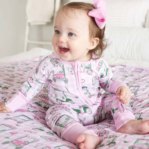 Birdie Babes Convertible Zip Romper | Pink