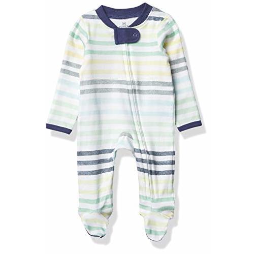HonestBaby Sleep & Play Footed One-Piece Pajama Sleeper 100% Organic Cotton, Baby Boys